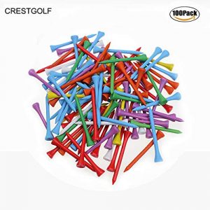 Tee golf in legno 70 mm, colori assortiti, confezione da 100